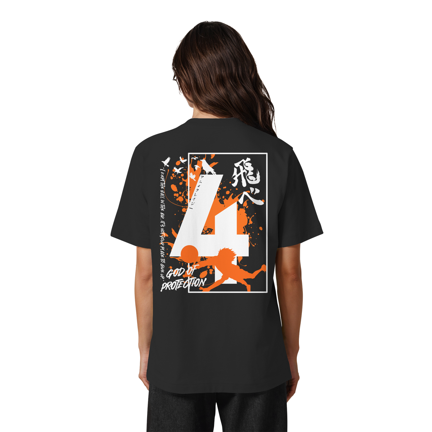 "God Of Protection" Back Organic Heavy Oversized Shirt
