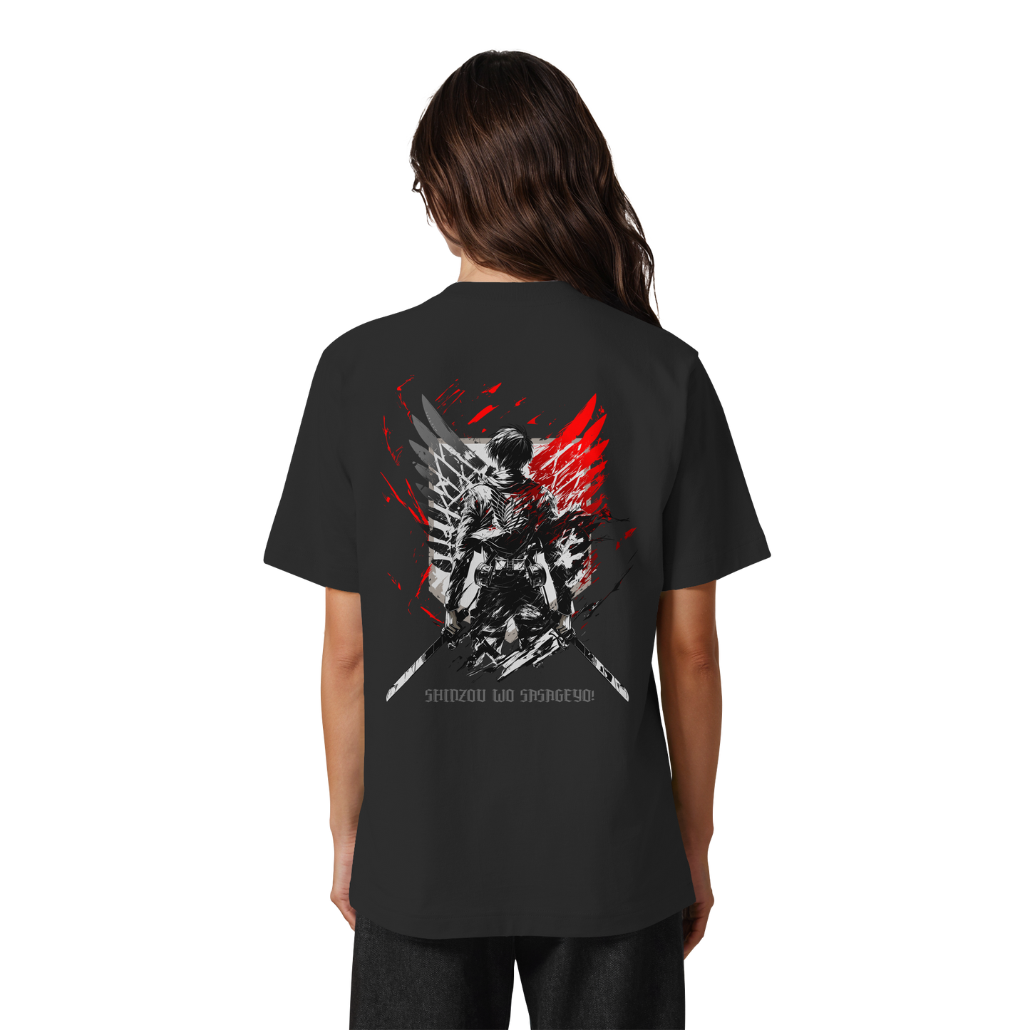 "Wings of Resolve" Back Heavy Oversized Organic Shirt
