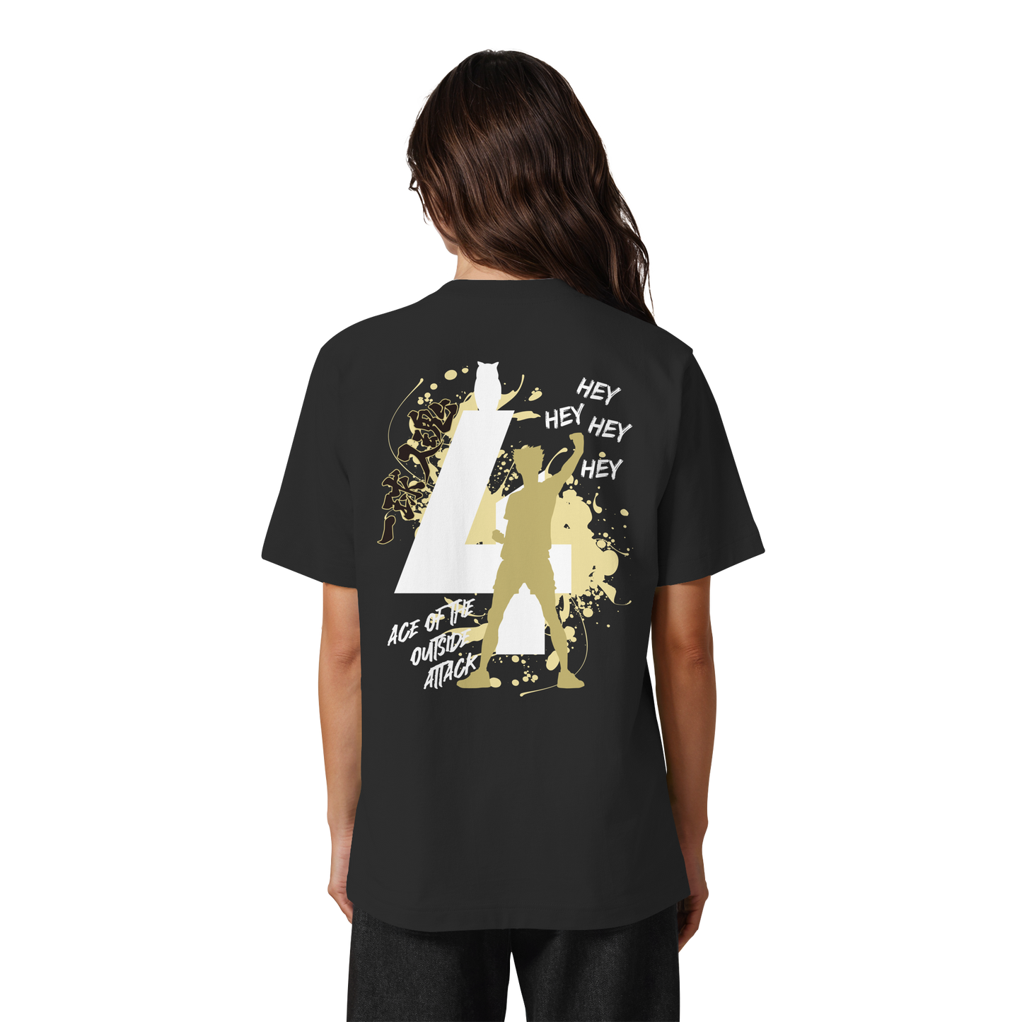 "Ace Of The Outside Attack" Back Organic Heavy Oversized Shirt