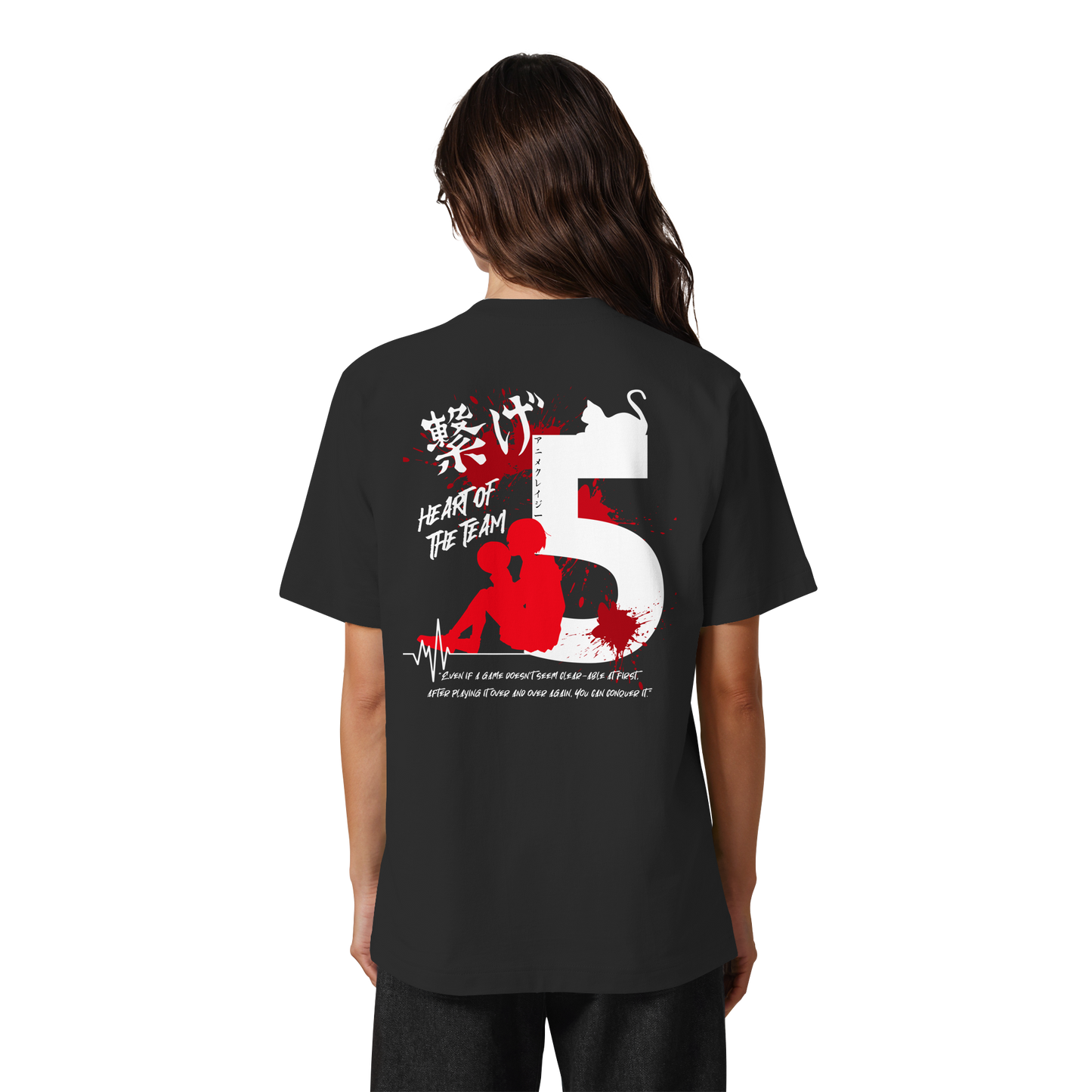 "Heart Of The Team" Back Organic Heavy Oversized Shirt
