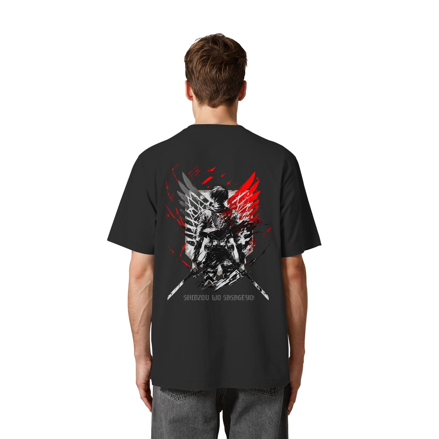 "Wings of Resolve" Back Heavy Oversized Organic Shirt