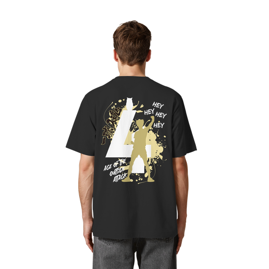 "Ace Of The Outside Attack" Back Organic Heavy Oversized Shirt