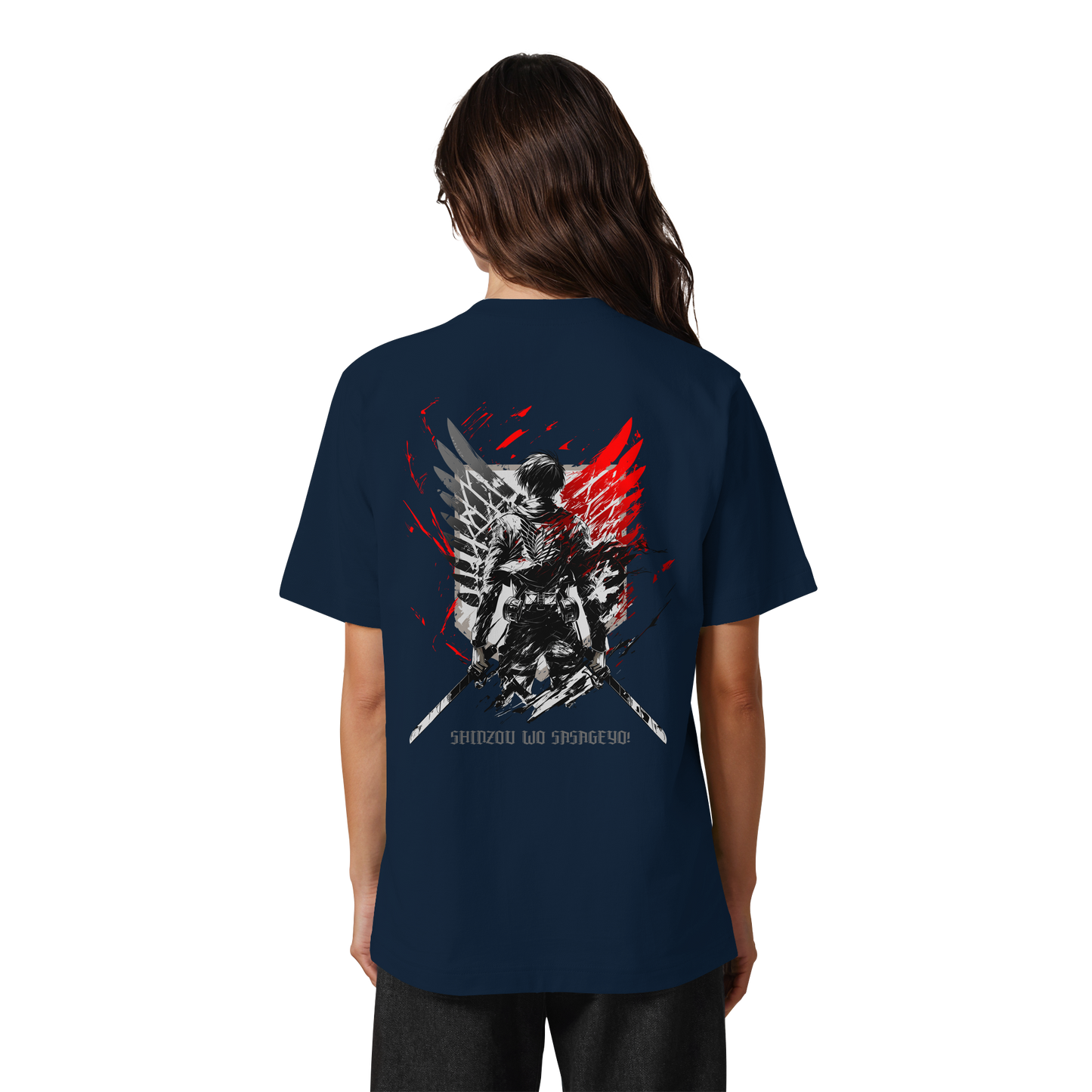"Wings of Resolve" Back Heavy Oversized Organic Shirt