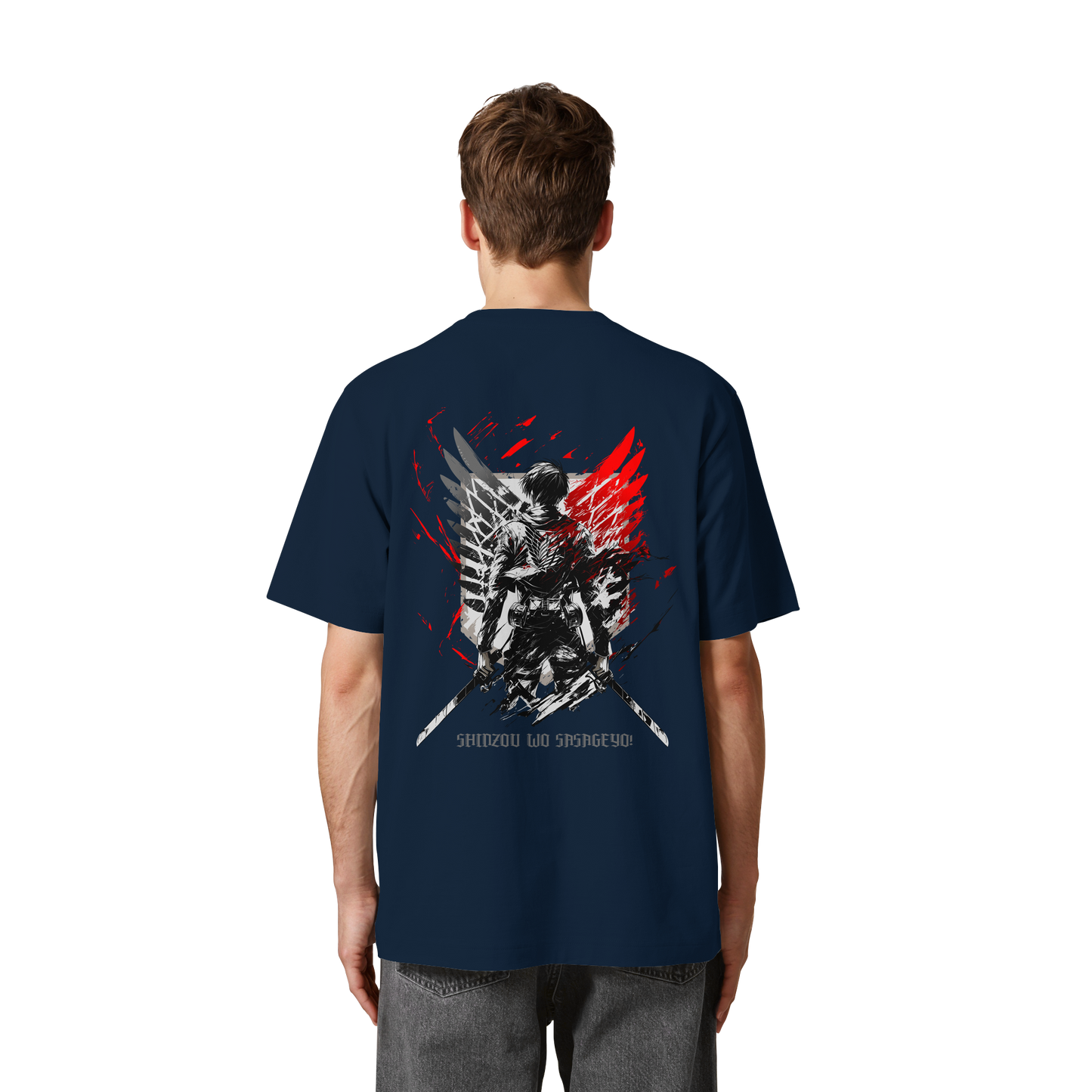 "Wings of Resolve" Back Heavy Oversized Organic Shirt