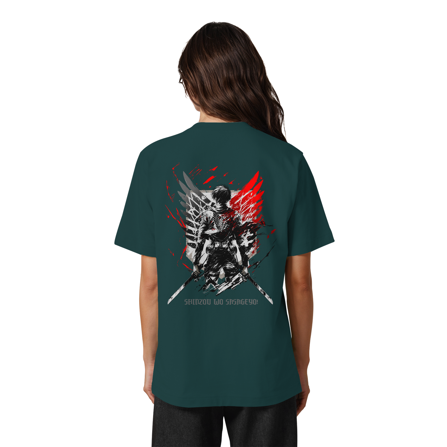"Wings of Resolve" Back Heavy Oversized Organic Shirt