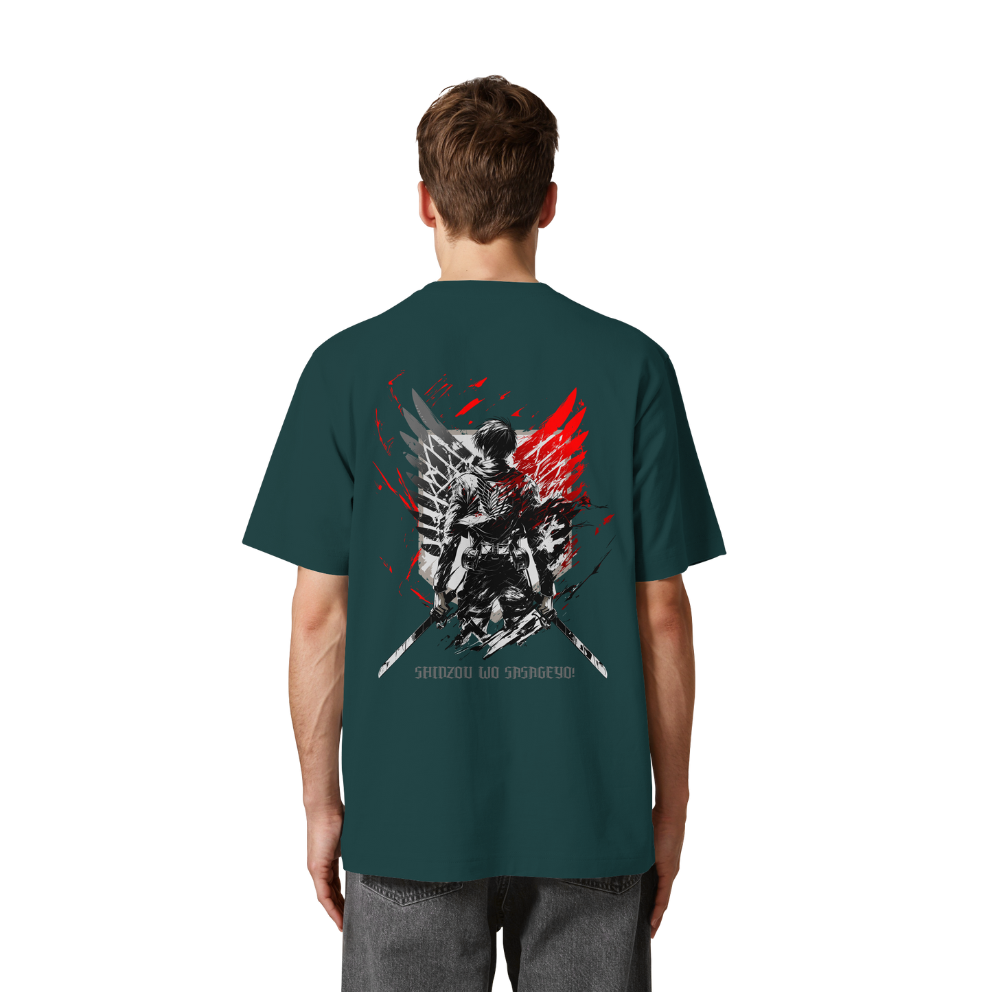"Wings of Resolve" Back Heavy Oversized Organic Shirt