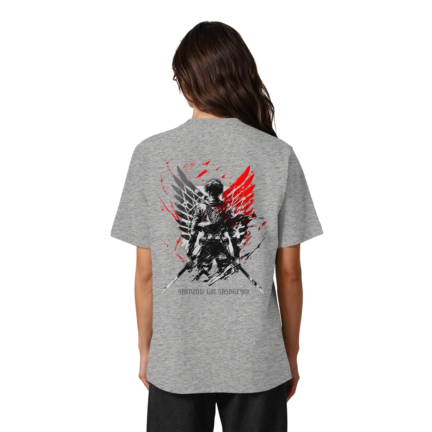 "Wings of Resolve" Back Heavy Oversized Organic Shirt