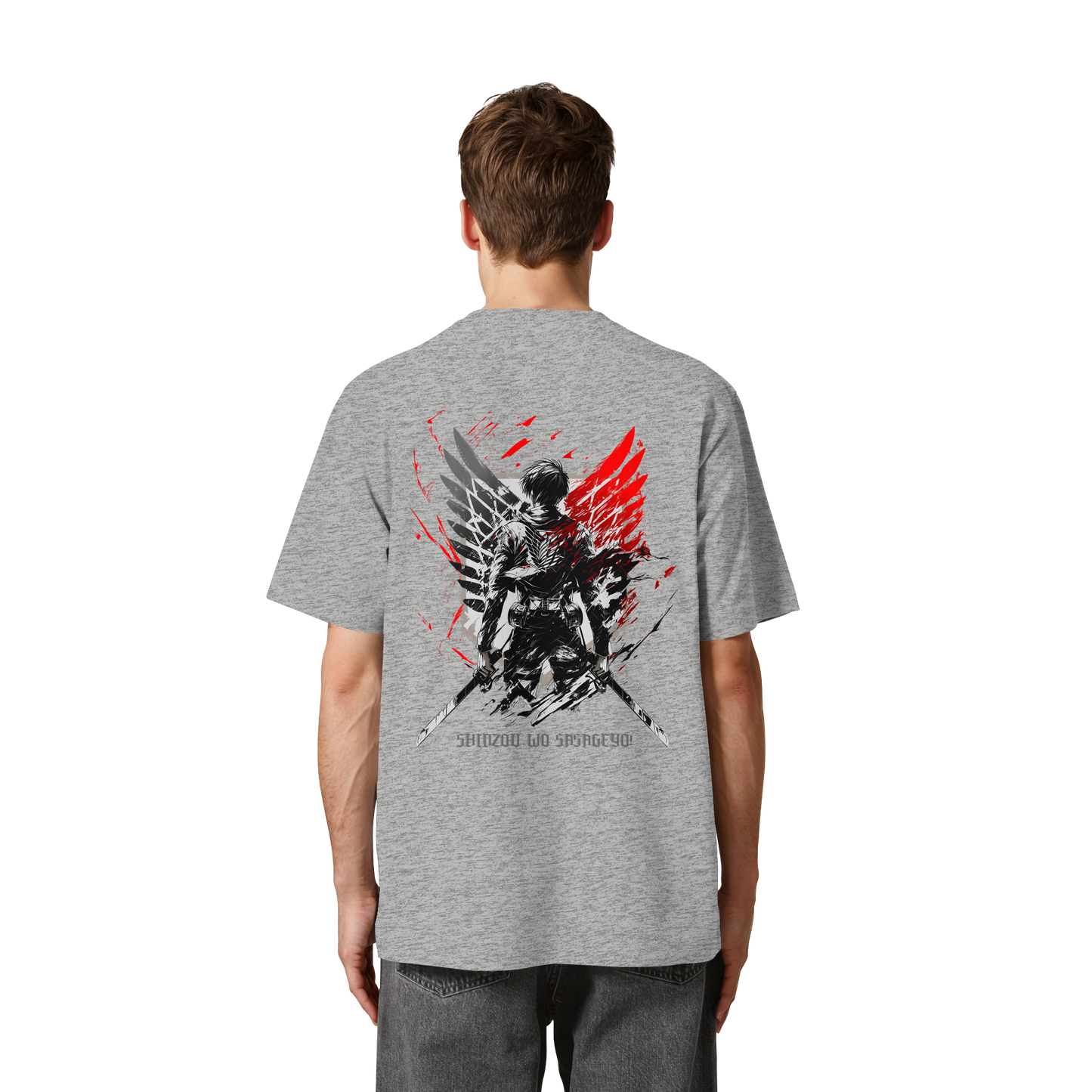 "Wings of Resolve" Back Heavy Oversized Organic Shirt