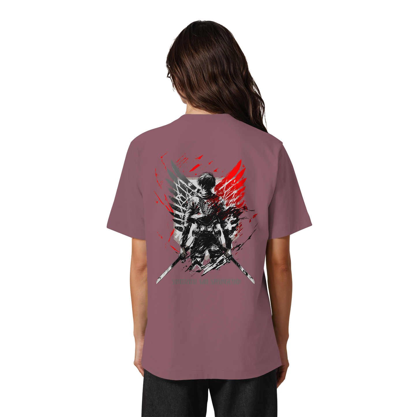 "Wings of Resolve" Back Heavy Oversized Organic Shirt