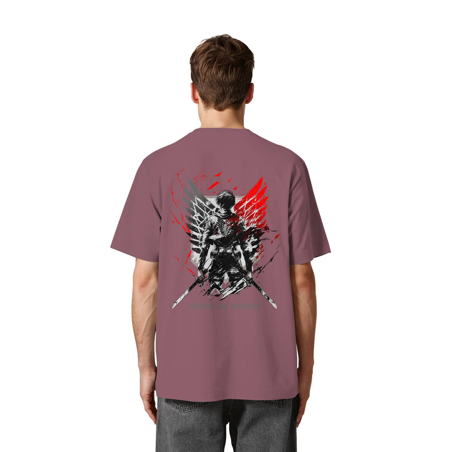 "Wings of Resolve" Back Heavy Oversized Organic Shirt