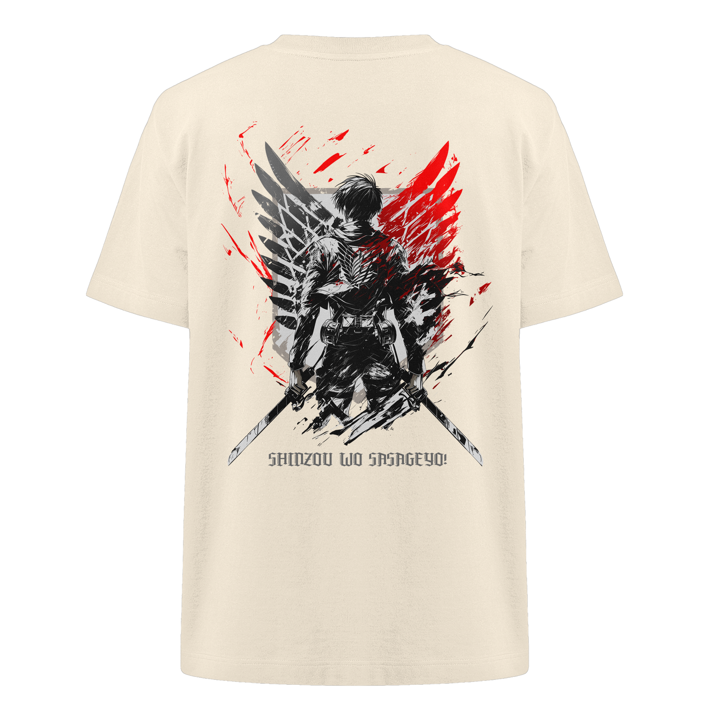 "Wings of Resolve" Back Heavy Oversized Organic Shirt