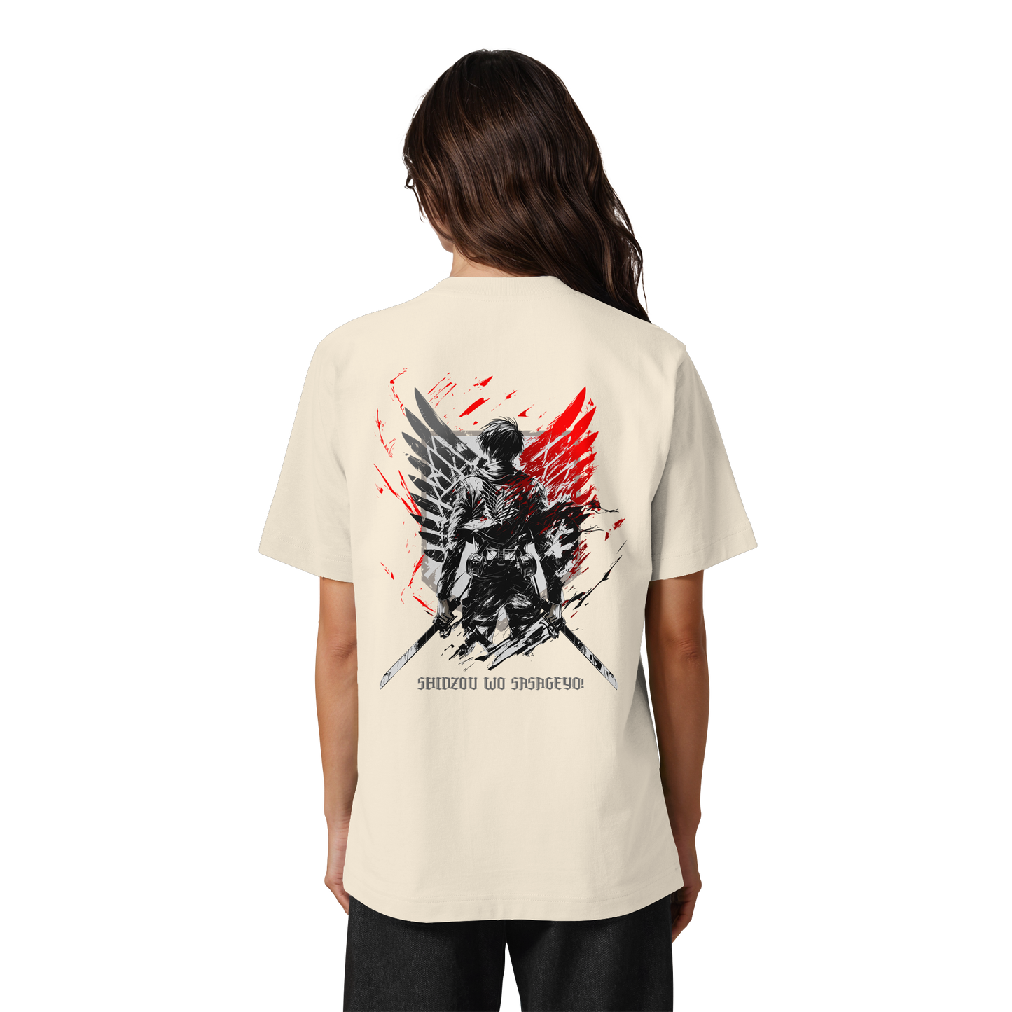 "Wings of Resolve" Back Heavy Oversized Organic Shirt