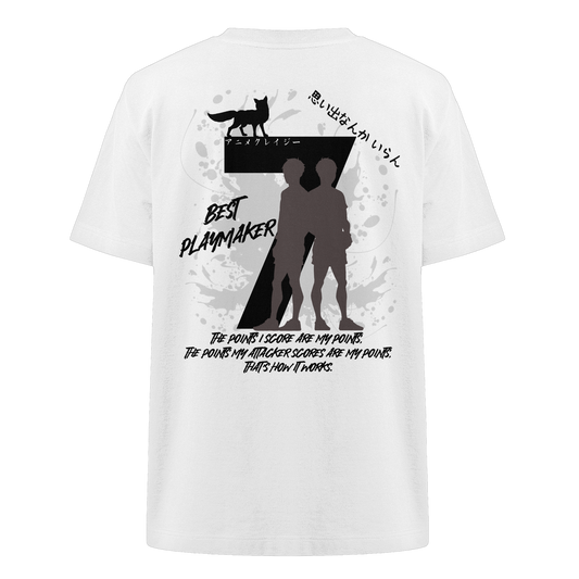 "Best Playmaker" Back Organic Heavy Oversized Shirt