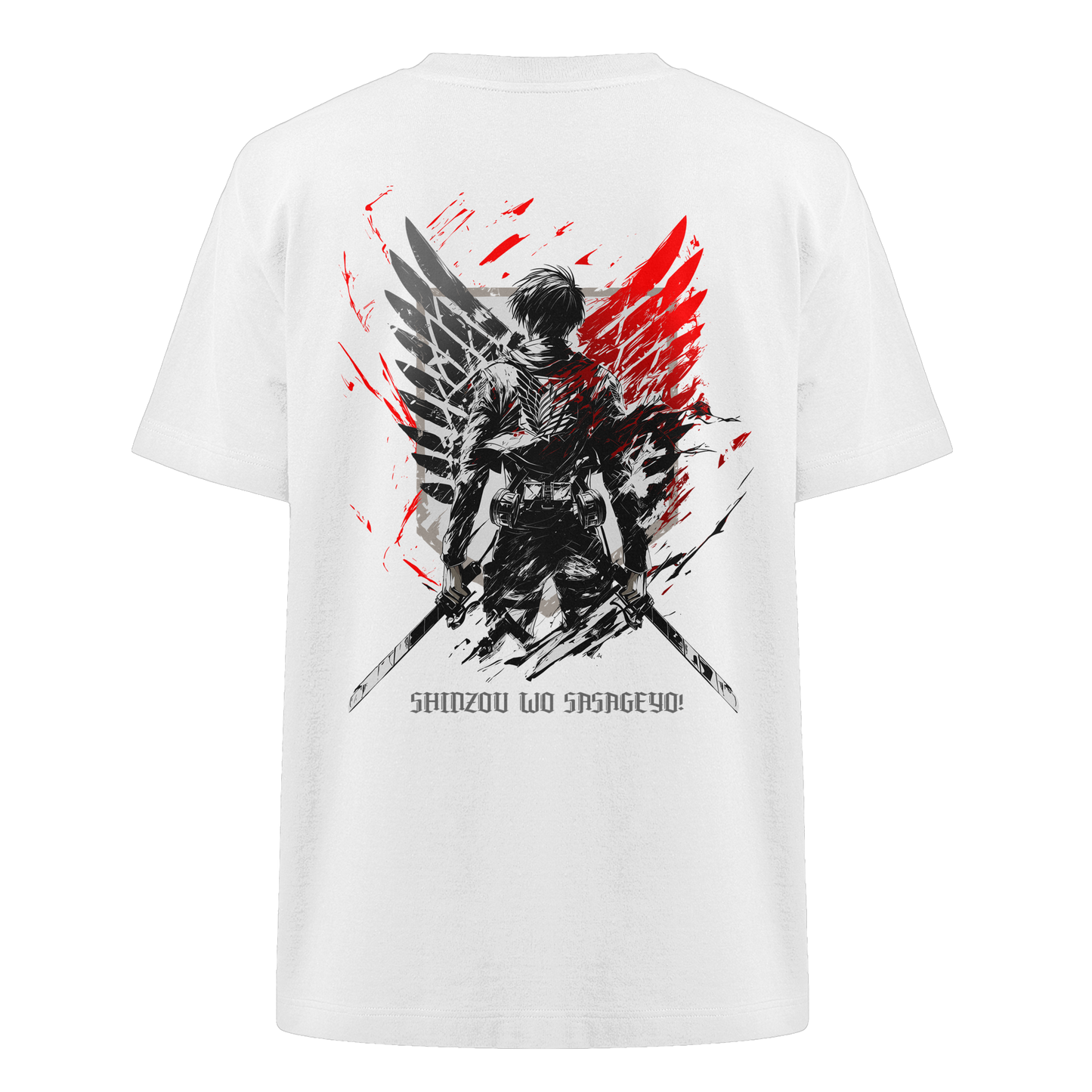 "Wings of Resolve" Back Heavy Oversized Organic Shirt