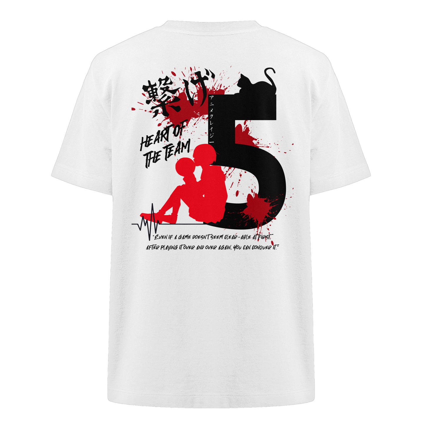 "Heart Of The Team" Back Organic Heavy Oversized Shirt