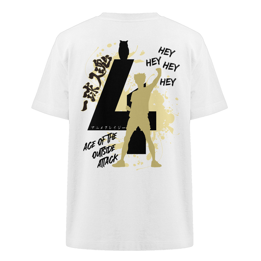 "Ace Of The Outside Attack" Back Organic Heavy Oversized Shirt