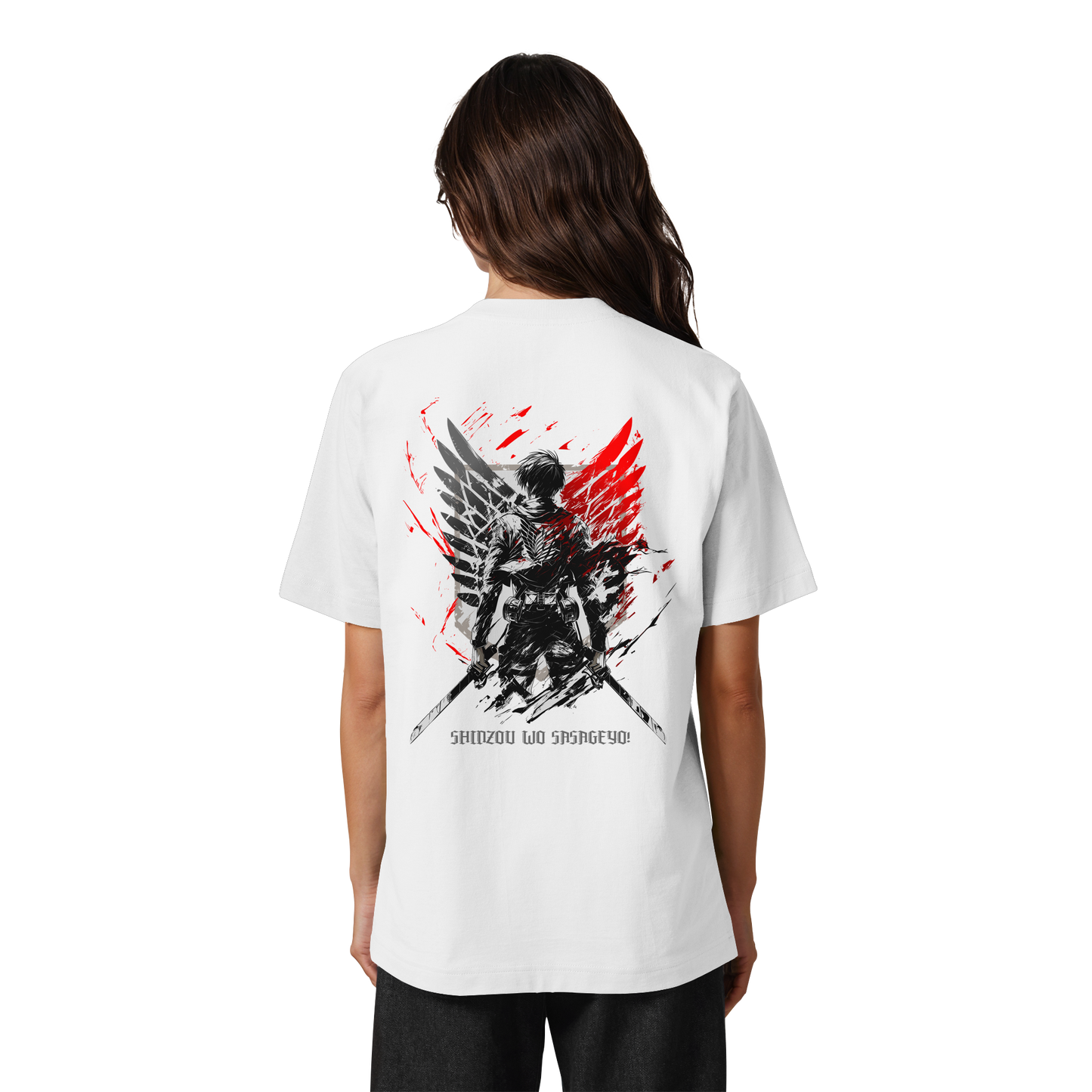 "Wings of Resolve" Back Heavy Oversized Organic Shirt