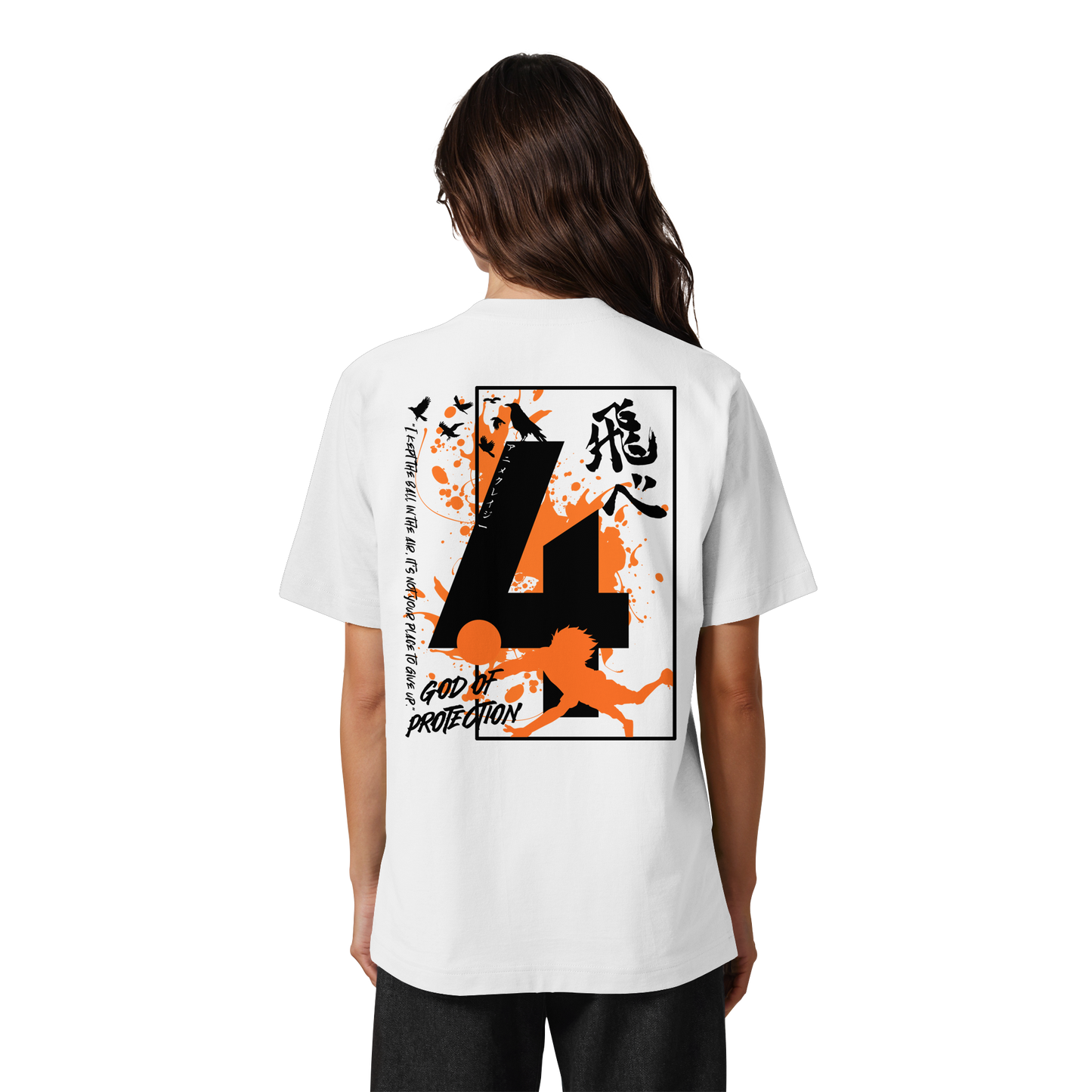 "God Of Protection" Back Organic Heavy Oversized Shirt