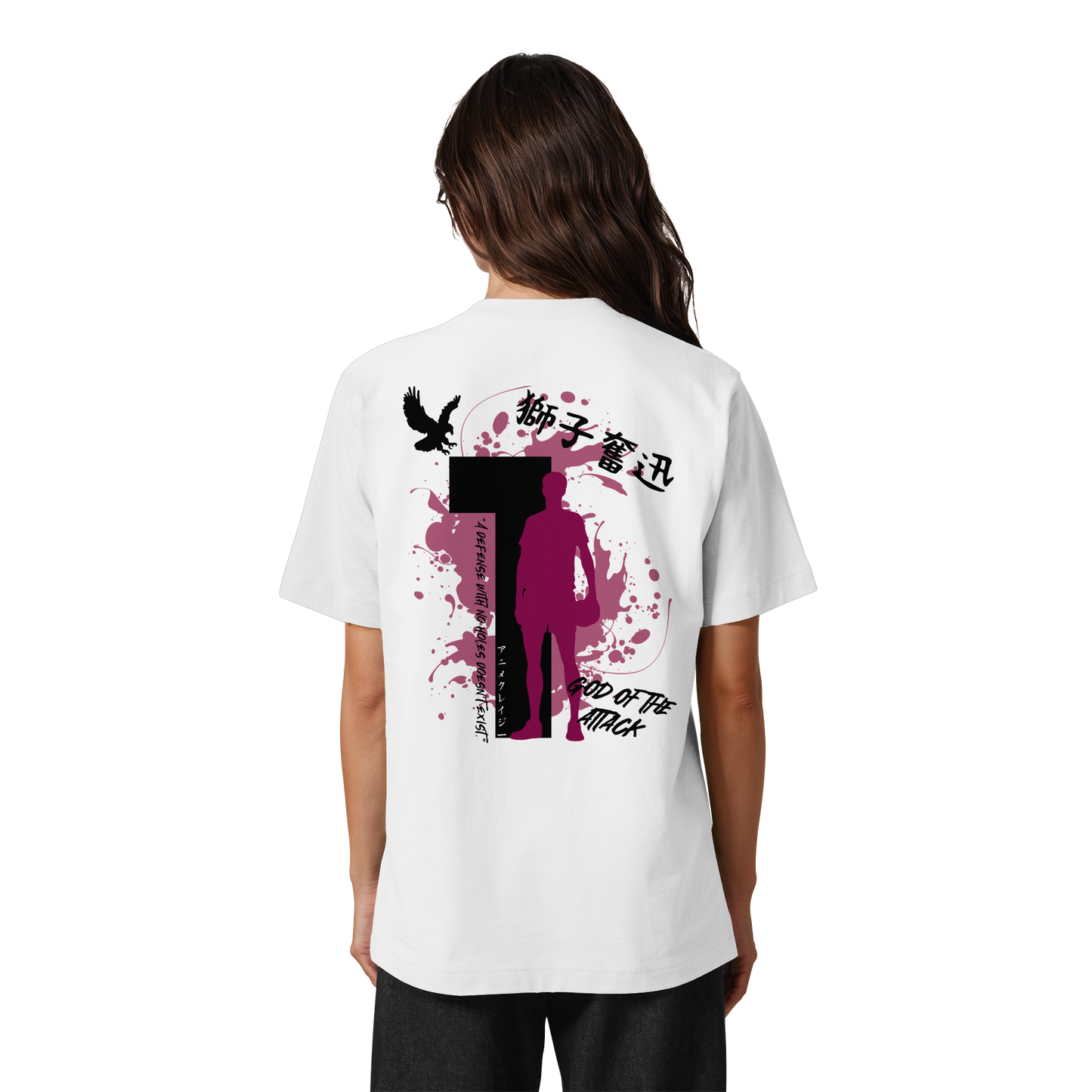 "God Of The Attack" Back Organic Heavy Oversized Shirt