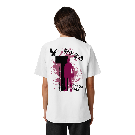 "God Of The Attack" Back Organic Heavy Oversized Shirt