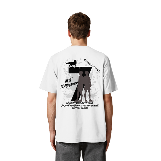 "Best Playmaker" Back Organic Heavy Oversized Shirt