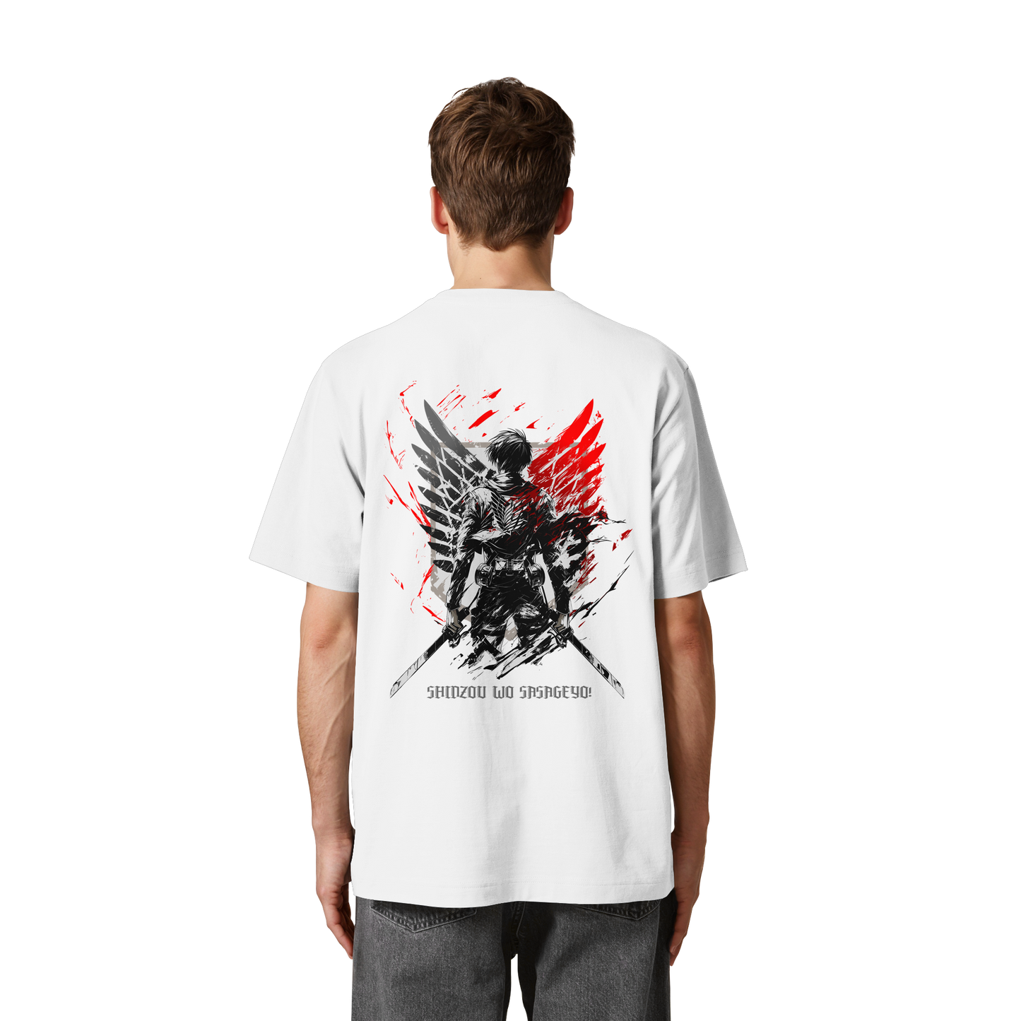 "Wings of Resolve" Back Heavy Oversized Organic Shirt