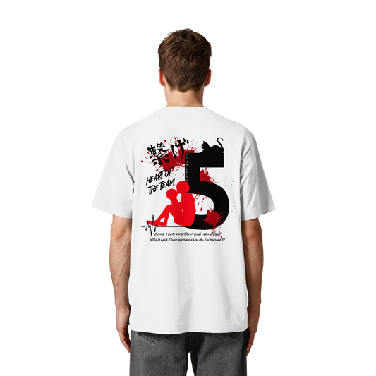 "Heart Of The Team" Back Organic Heavy Oversized Shirt