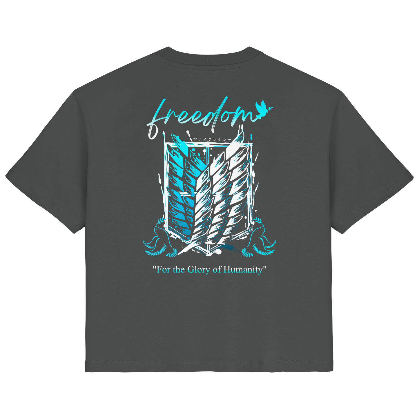 "Blue Rebellion - Wings Of Hope" Back Women Organic Shirt