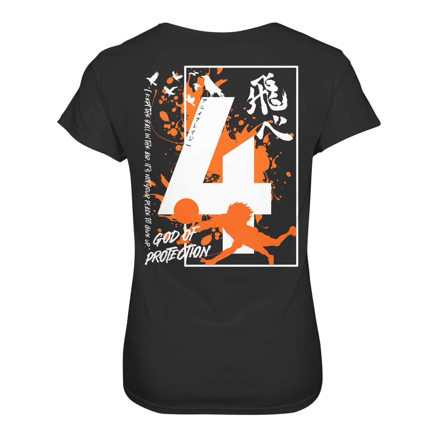 "God Of Protection" Back Black Women Organic Shirt