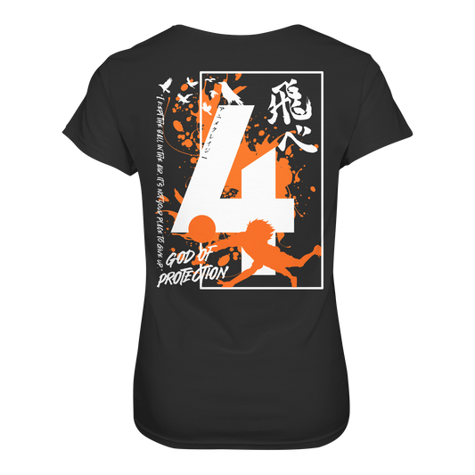 "God Of Protection" Back Black Women Organic Shirt