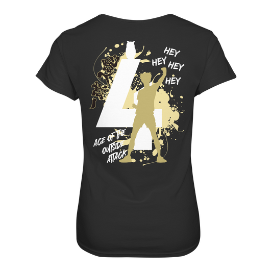 "Ace Of The Outside Attack" Back Black Women Organic Shirt