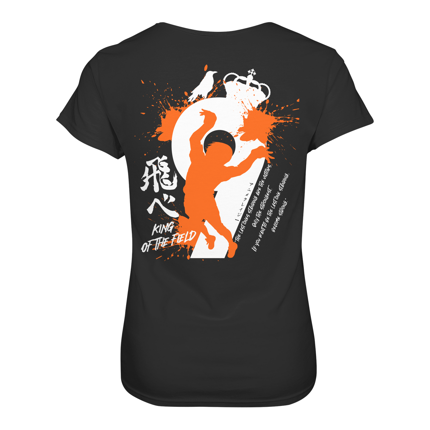 "King Of The Field 2.0" Back Black Women Organic Shirt