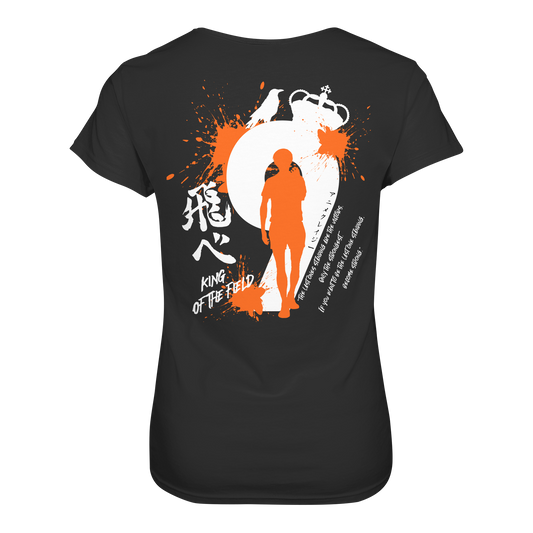 "King Of The Field" Back Black Women Organic Shirt