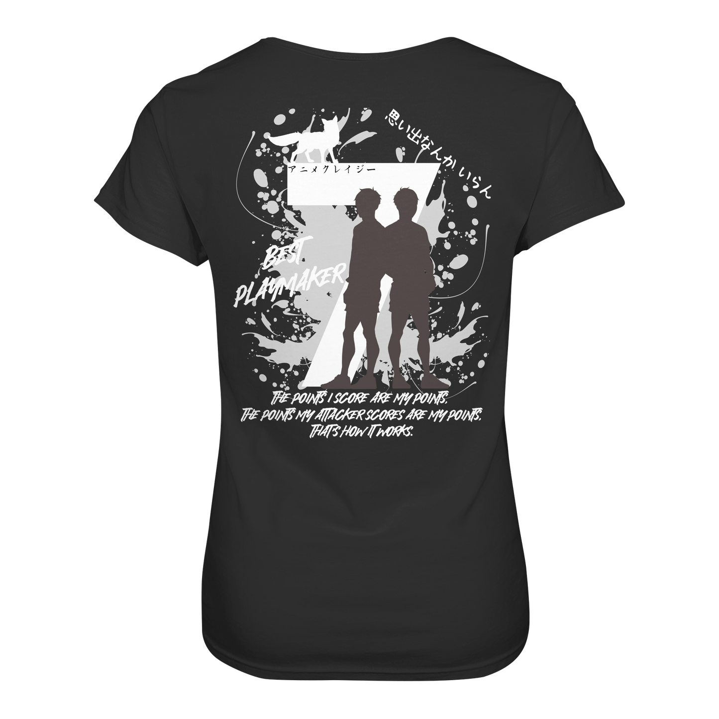 "Best Playmaker" Back Black Women Organic Shirt