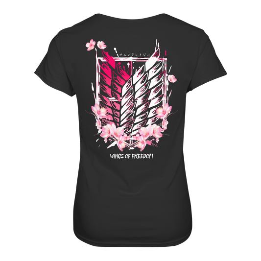 "Petals of Liberation“ Back Women Organic Shirt