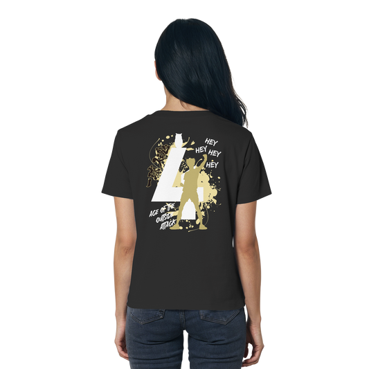 "Ace Of The Outside Attack" Back Black Women Organic Shirt