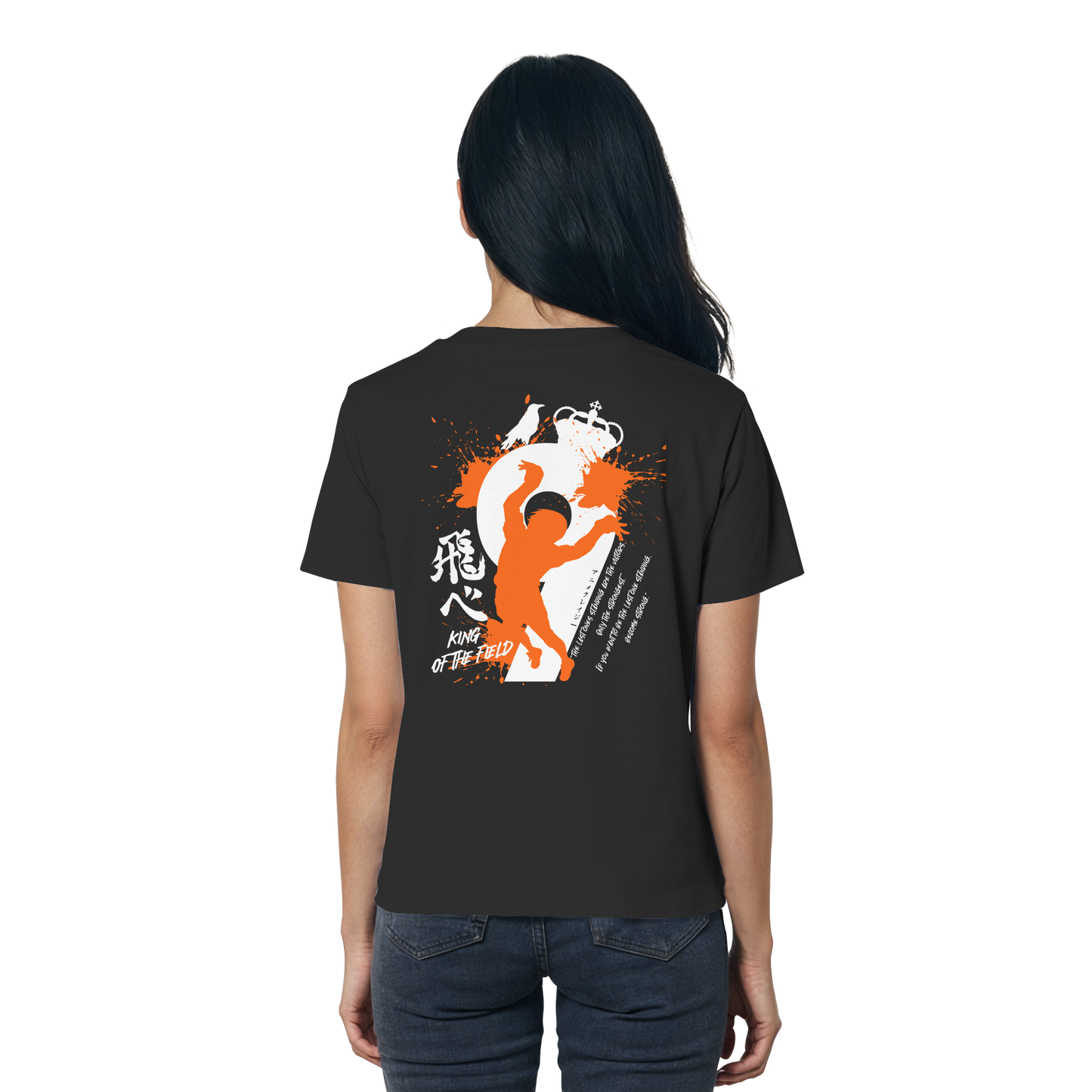 "King Of The Field 2.0" Back Black Women Organic Shirt