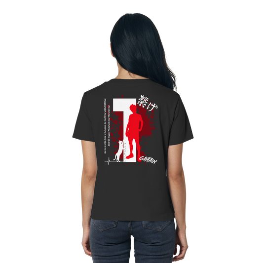 "Captain" Back Black Women Organic Shirt
