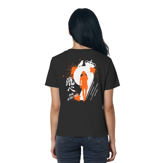 "King Of The Field" Back Black Women Organic Shirt