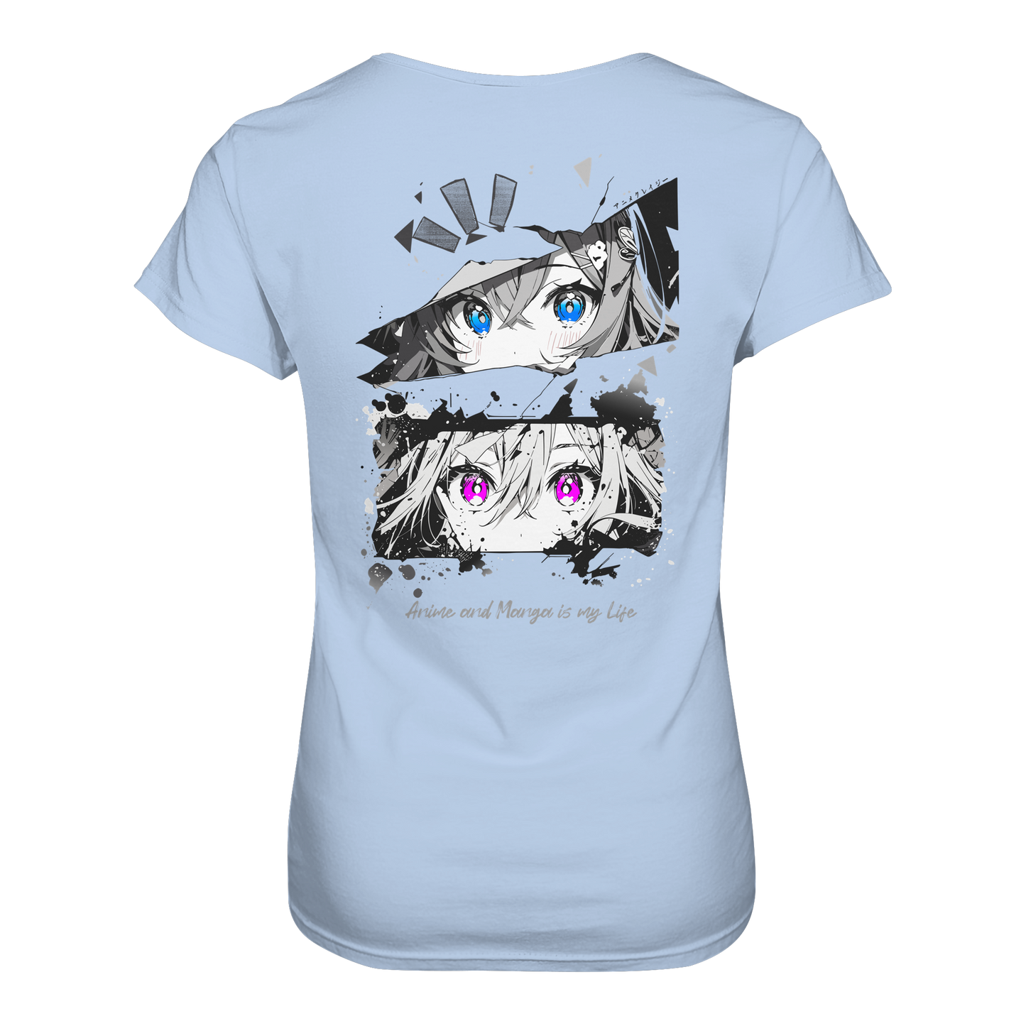 "Anime Eyes" Back - Ladies Organic Shirt
