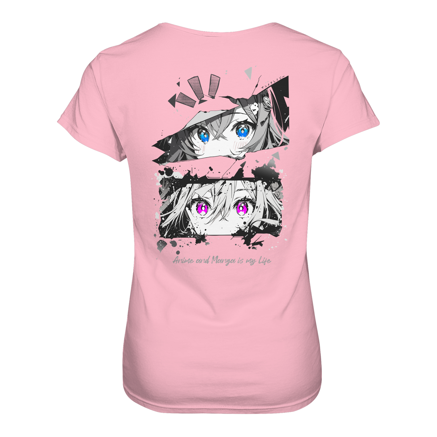 "Anime Eyes" Back - Ladies Organic Shirt