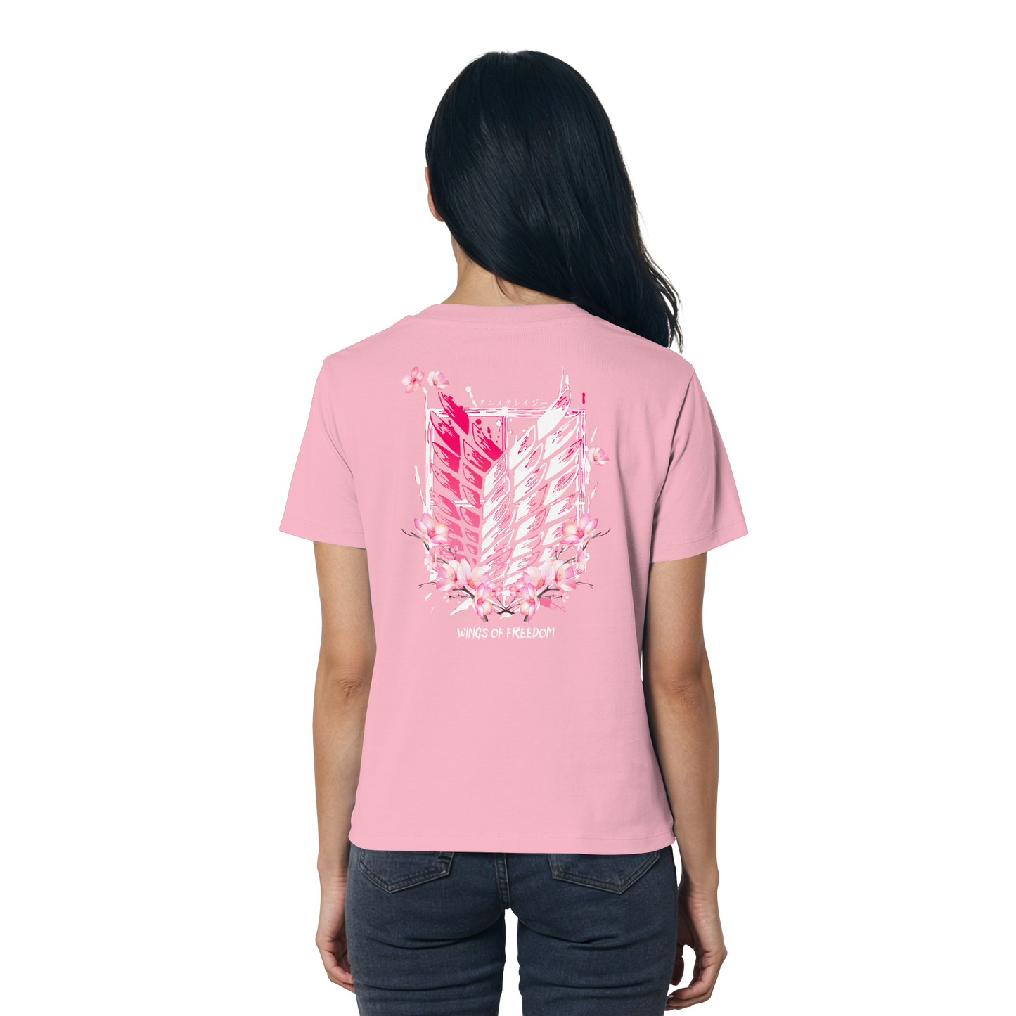 "Petals of Liberation“ Back Women Organic Shirt