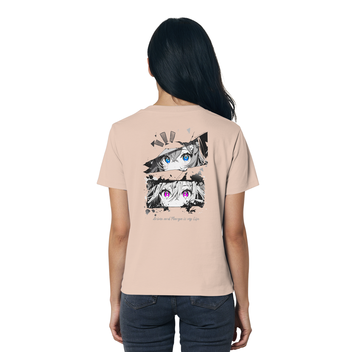 "Anime Eyes" Back - Ladies Organic Shirt