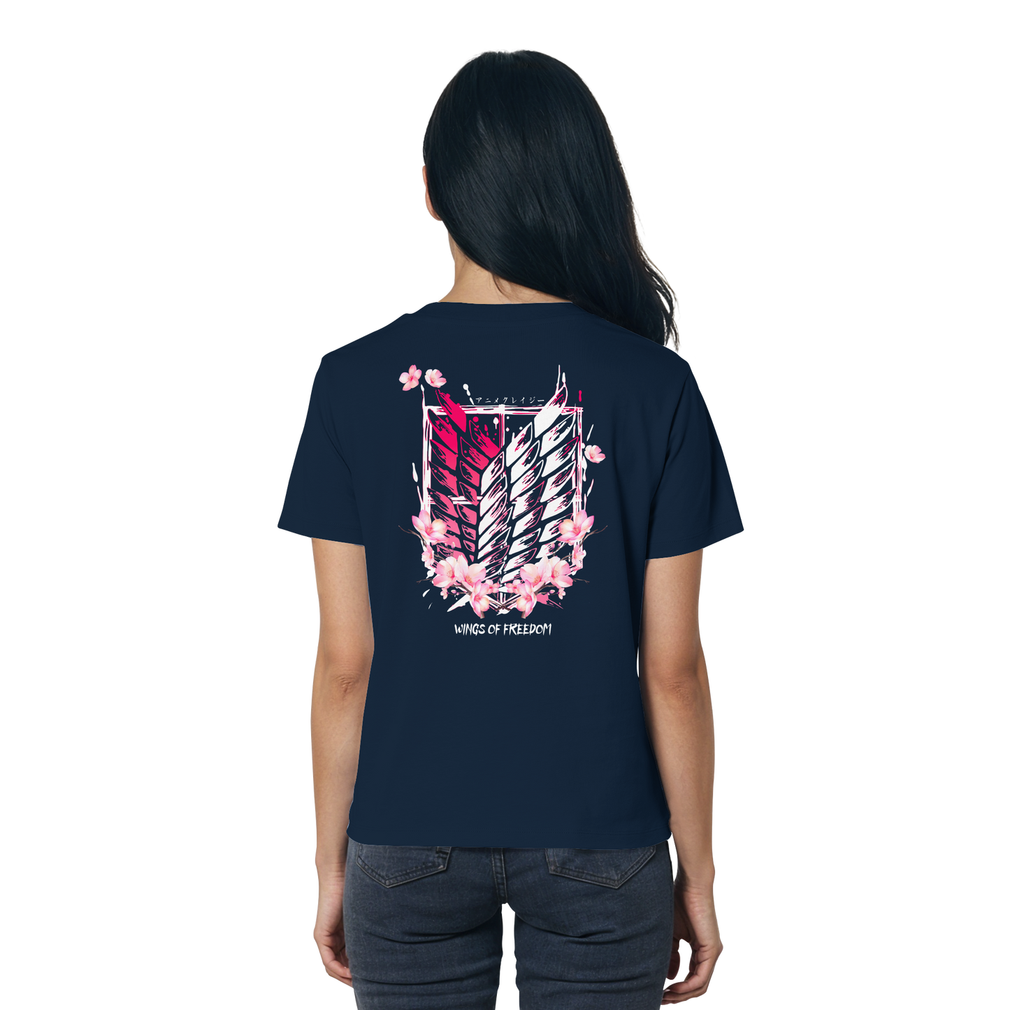 "Petals of Liberation“ Back Women Organic Shirt
