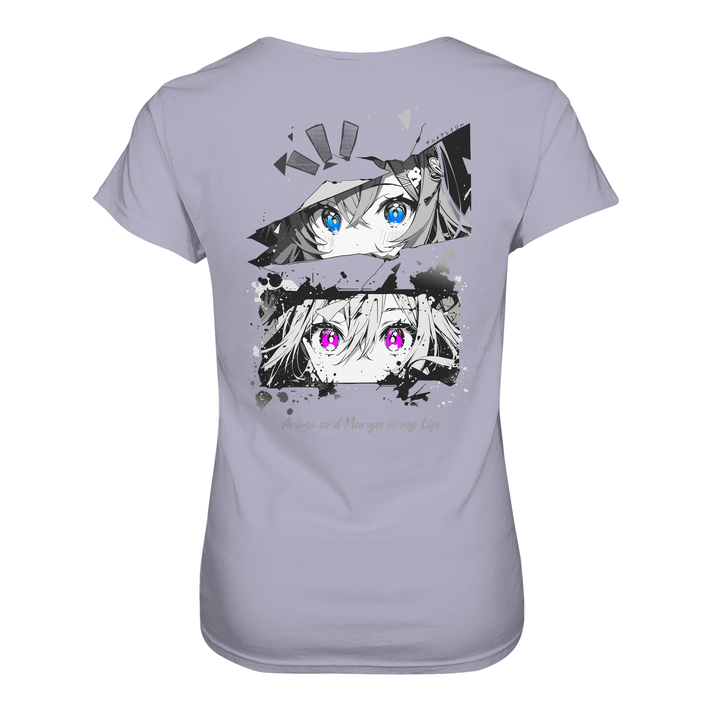 "Anime Eyes" Back - Ladies Organic Shirt