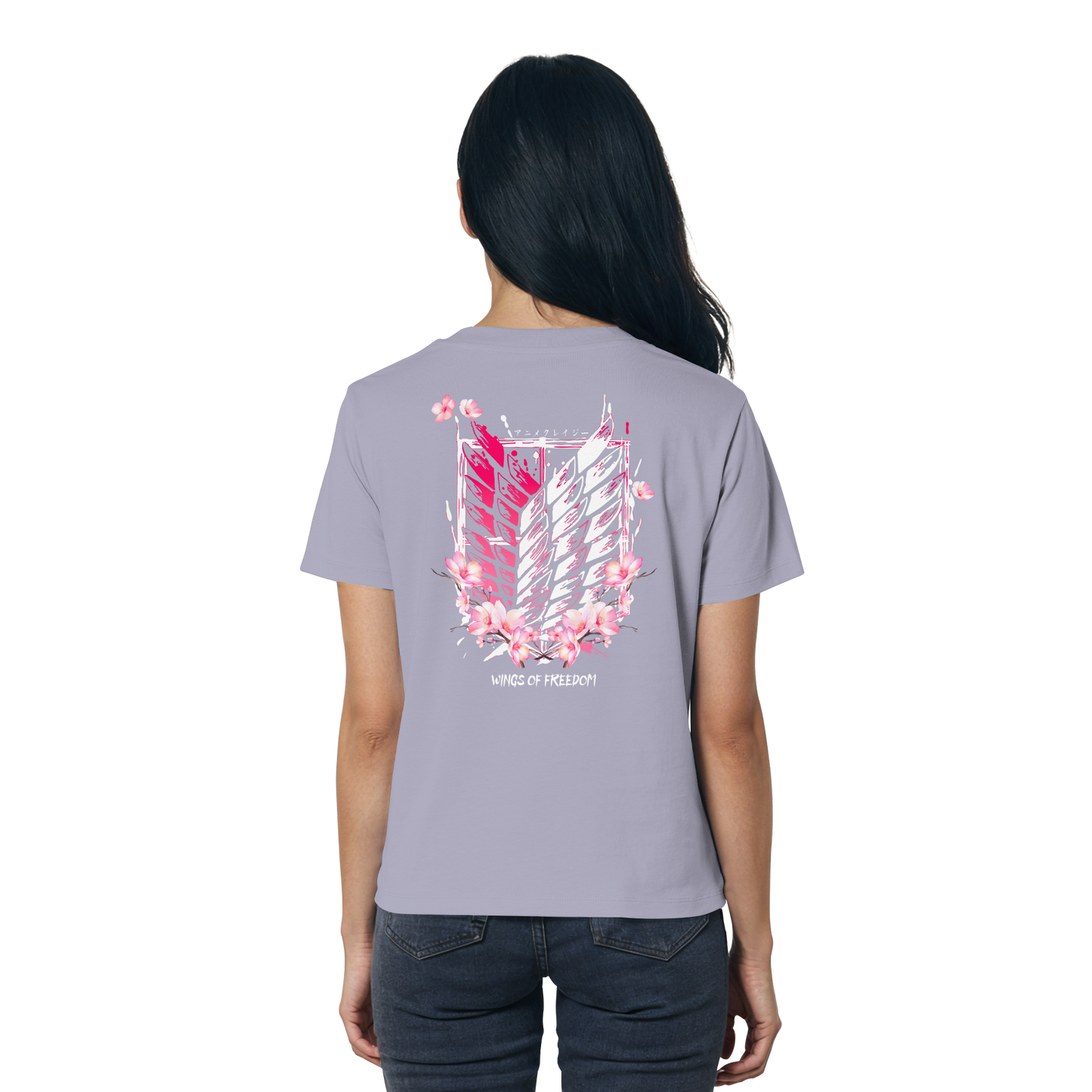 "Petals of Liberation“ Back Women Organic Shirt