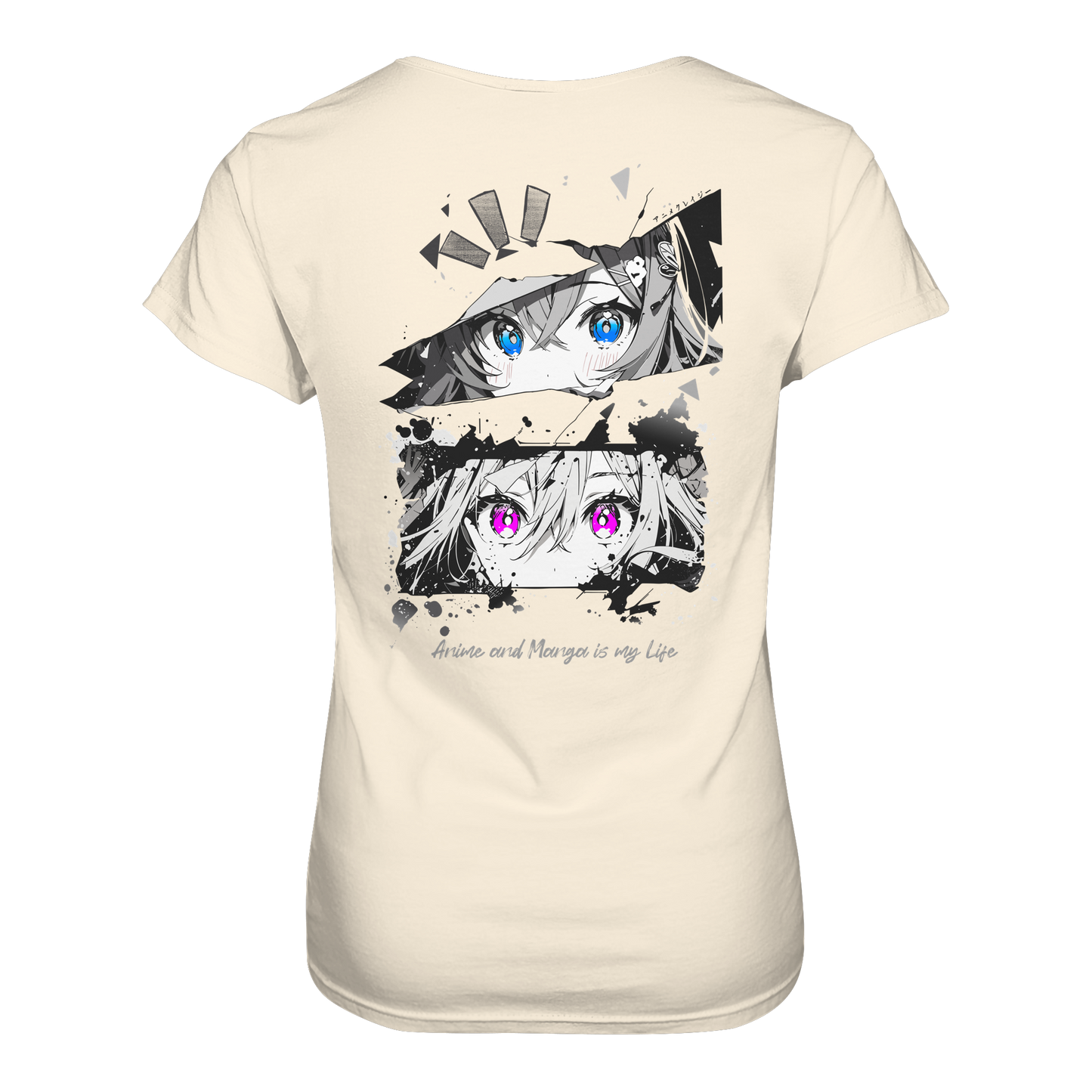 "Anime Eyes" Back - Ladies Organic Shirt
