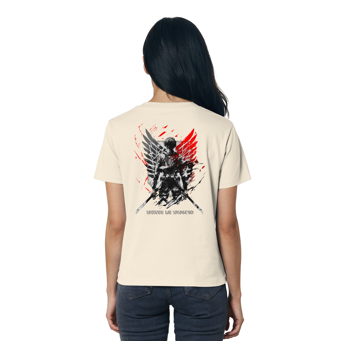 "Wings of Resolve" Back Women Organic Shirt
