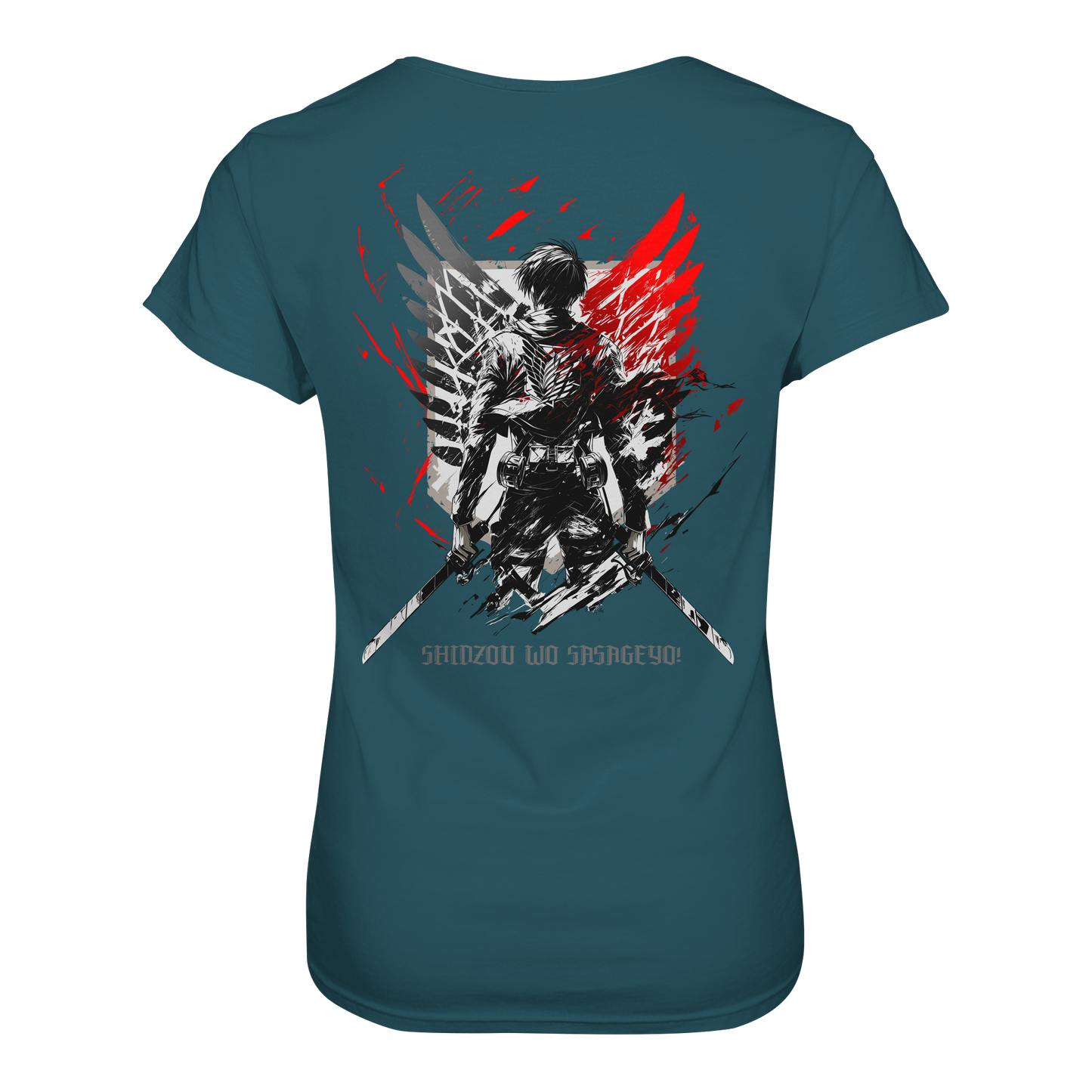"Wings of Resolve" Back Women Organic Shirt