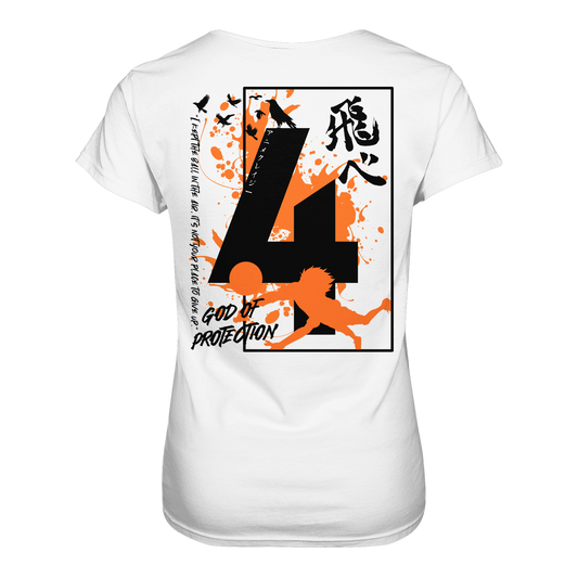 "God Of Protection" Back White Women Organic Shirt